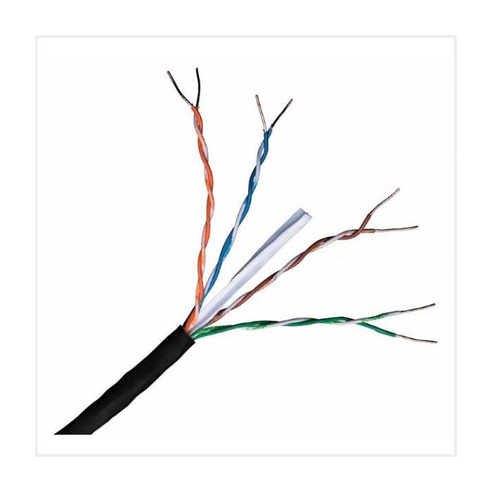 Connectix Cat6 UTP External Grade Solid Cable, Black - 305m reel, 001-003-005-10