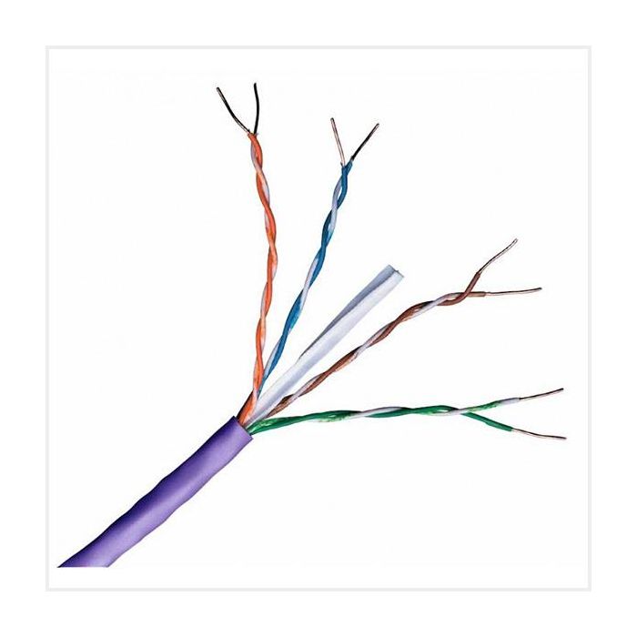 Connectix Cat6 UTP LSZH Solid Cable, Purple - 305m Eca, 001-003-005-60S
