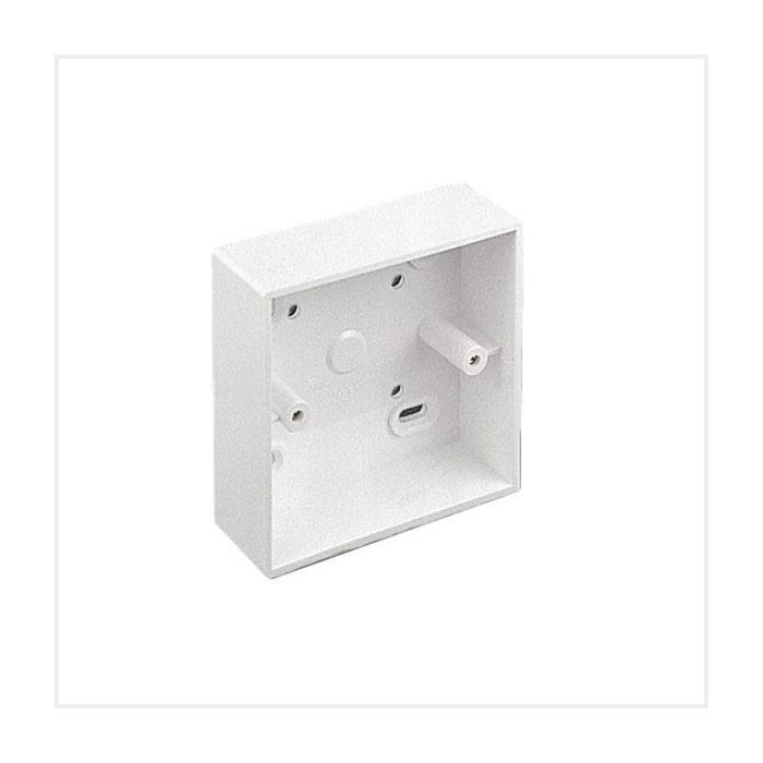 Connectix PVC Single Backbox, White (32mm), 008-010-001-00