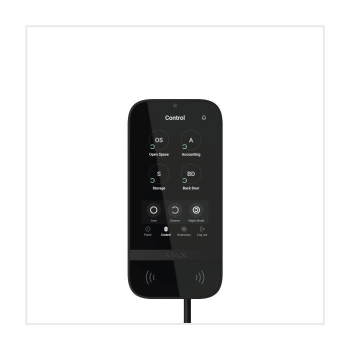 Ajax Superior KeyPad TouchScreen Fibra ASP, 143607.226.BL1