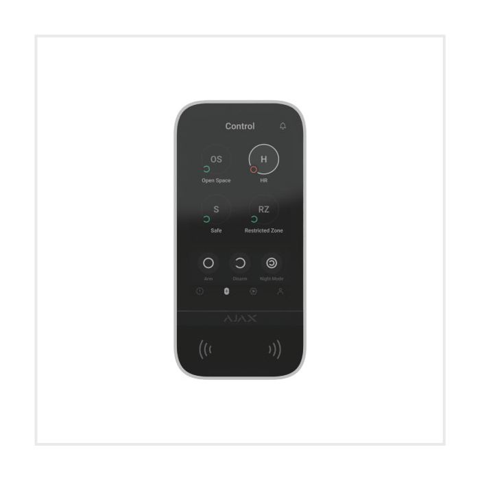Ajax KeyPad TouchScreen (8EU) ASP, 58455.148.WH1