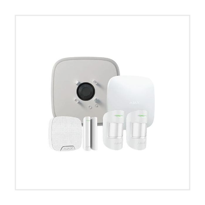 Superior Ajax Kit 1 Hub2 (2G) + MP DD House (8PD) White, Security Alarm System Kit, 75935.211.WH1