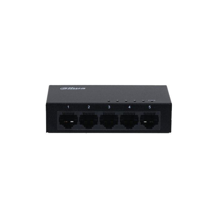 5-Port Gigabit Ethernet Switch supporting five 10/100/1000 Mbps adaptive ports., DH-PFS3005-5GT-V2