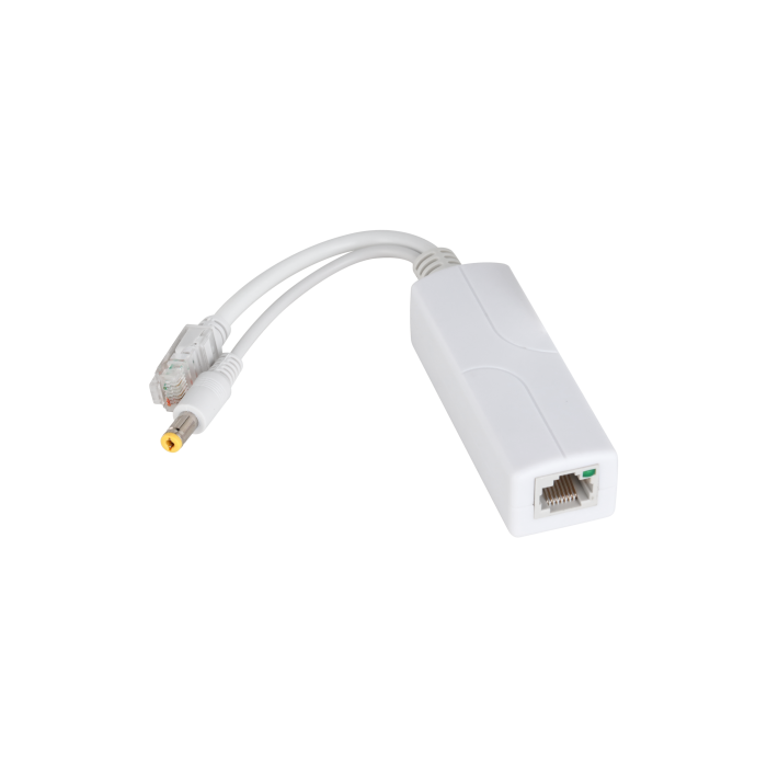Ethernet Power over Ethernet (PoE) Adapter with RJ-45 10/100 Mbps electrical port and connector plus 12 VDC power connector., DH-TAS100 Ethernet Power over Ethernet (PoE) Adapter with RJ-45 10/100 Mbps electrical port and connector plus 12 VDC power connector., DH-TAS100