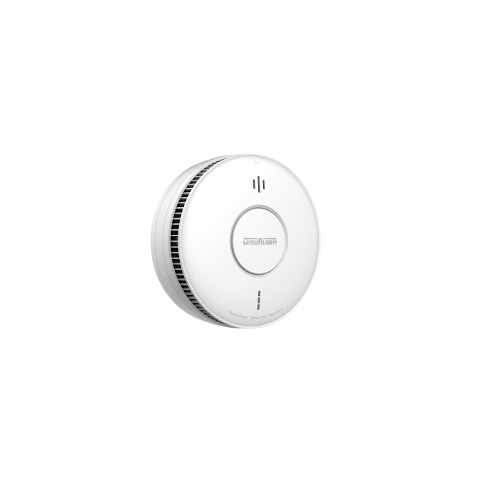 Dahua Mains Powered Photoelectric Smoke Alarm with Replaceable 9V Battery Back-up., DHI-HY-SA5MB