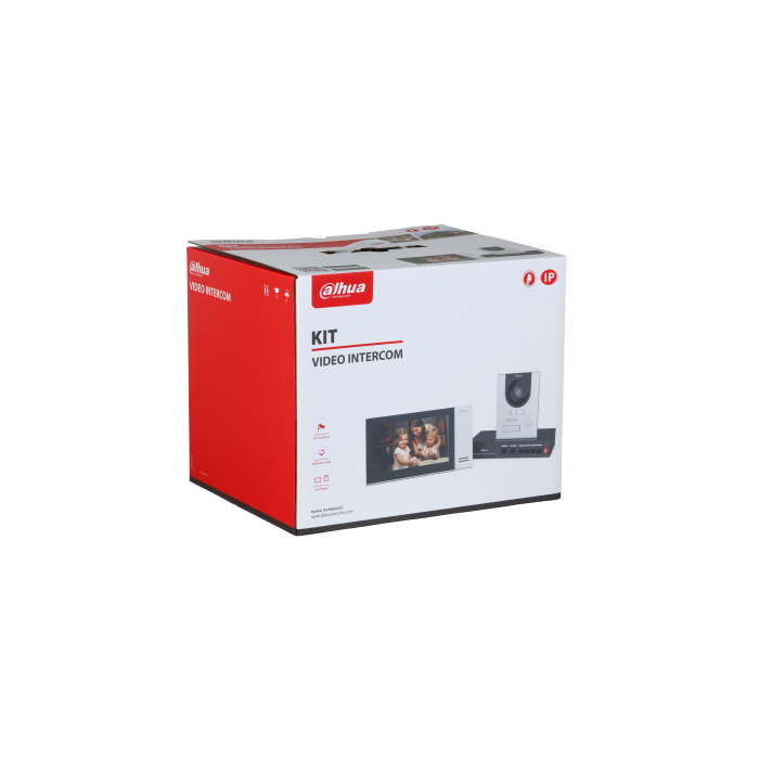 Dahua IP Villa Door Station and Indoor Monitor Kit with 2MP HD camera., DHI-KTP01L(S)/DHI-VTO2201F-P-S2/DHI-VTH2421FW-P