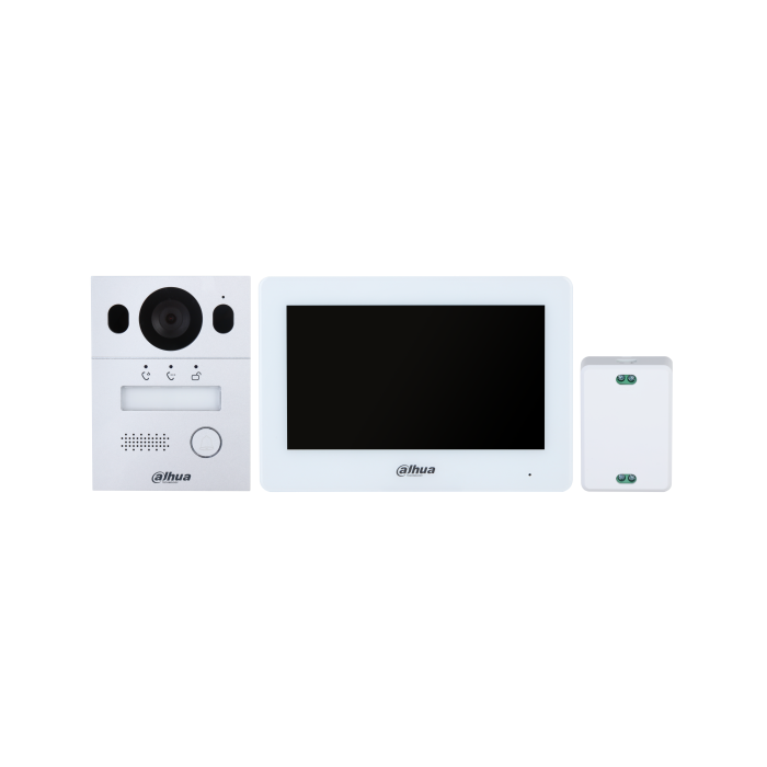 Dahua Video Intercom Kit with 7-inch TFT capacitive touch screen indoor monitor and aluminum alloy outdoor station., DHI-KTX01(F) Dahua Video Intercom Kit with 7-inch TFT capacitive touch screen indoor monitor and aluminum alloy outdoor station., DHI-KTX01(F)