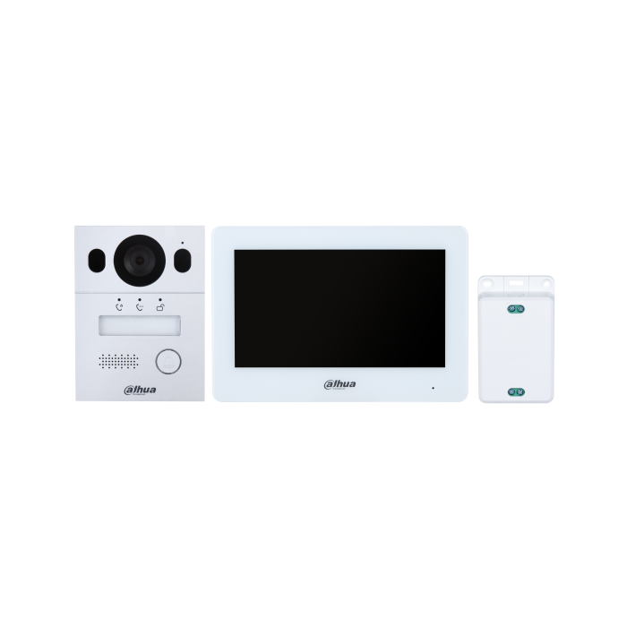 Dahua Video Intercom Kit with 7-inch Indoor Monitor and Outdoor Station., DHI-KTX01(S)/DHI-VTO2003F/DHI-VTH5123H-W-S2