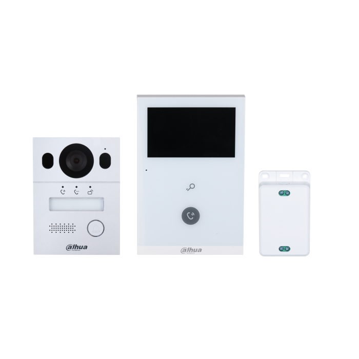 Dahua Video Door Entry System with 4.3-inch Touch Screen Indoor Monitor and Outdoor Station., DHI-KTX02(F)/DHI-VTO2003F/DHI-VTH5113H-W-S2