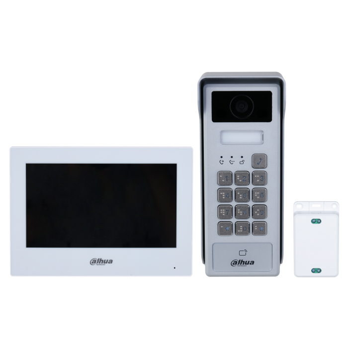Dahua Video Intercom Kit with 7-inch Touch Screen Monitor and Outdoor Station., DHI-KTX03/DHI-VTO2023S/DHI-VTH2123GW-W-S2