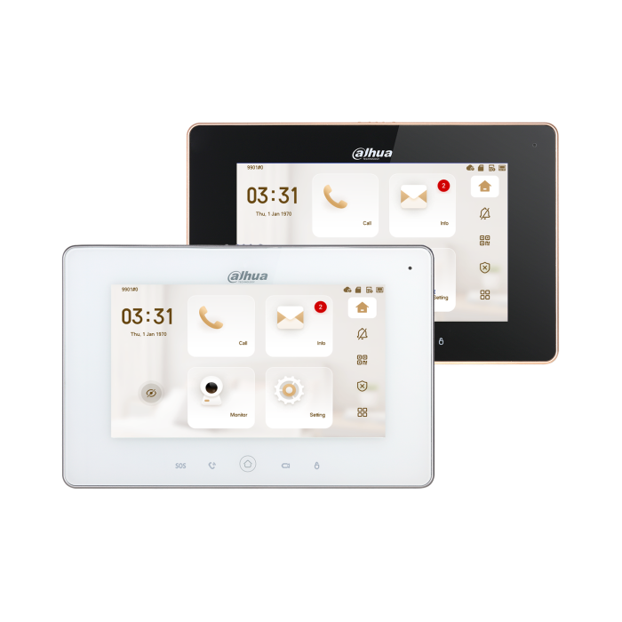 Dahua 7-inch IP and Wi-Fi Indoor Video Intercom Monitor with Capacitive Touch Screen., DHI-VTH5221DW-S2 Dahua 7-inch IP and Wi-Fi Indoor Video Intercom Monitor with Capacitive Touch Screen., DHI-VTH5221DW-S2