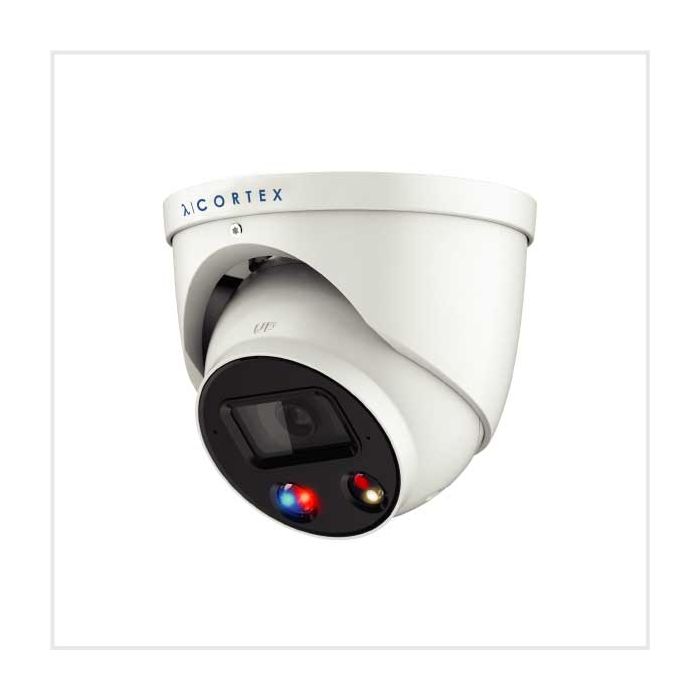 λ | Cortex 5MP Active Deterrent Turret Camera, CTX5C-IP-AD-TUR-S2FW