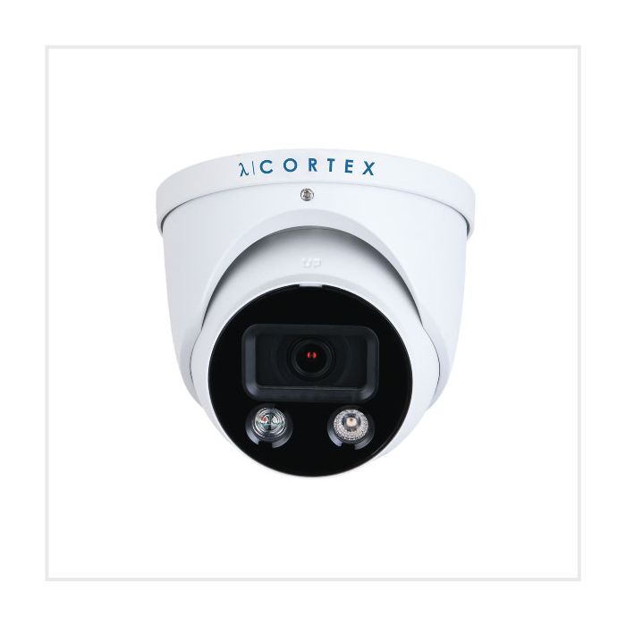 λ | Cortex 4K AI Dual Illumination Active Deterrent Turret Camera (White), CTX8C-IP-AD-TUR-S2FW λ | Cortex 4K AI Dual Illumination Active Deterrent Turret Camera (White), CTX8C-IP-AD-TUR-S2FW