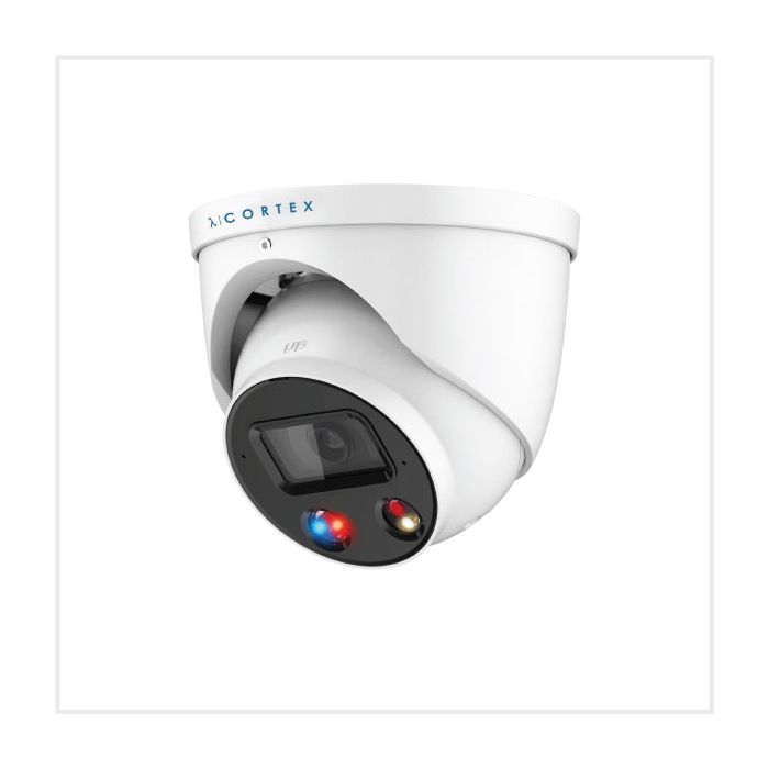 λ | Cortex 4K Light & Siren Active Deterrent Camera, CTX8C-IP-AD-TUR-S3FW