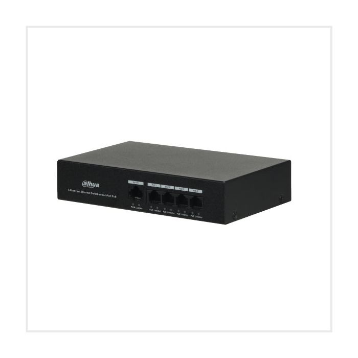 Dahua 5-Port Unmanaged Desktop Switch with 4-Port PoE, DH-PFS3005-4ET-36
