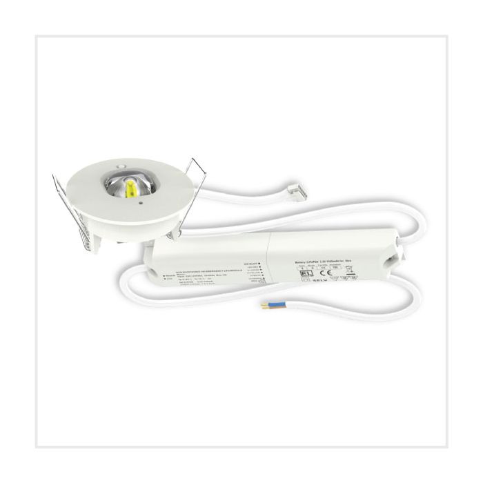 Emergency Mini Downlight (Manual Test, Open Lens), PTMINISPOT-1W-OL/MT
