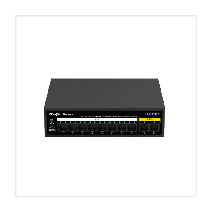 10-Port 100Mbps Unmanaged PoE Switch, RG-ES110F-P 10-Port 100Mbps Unmanaged PoE Switch, RG-ES110F-P