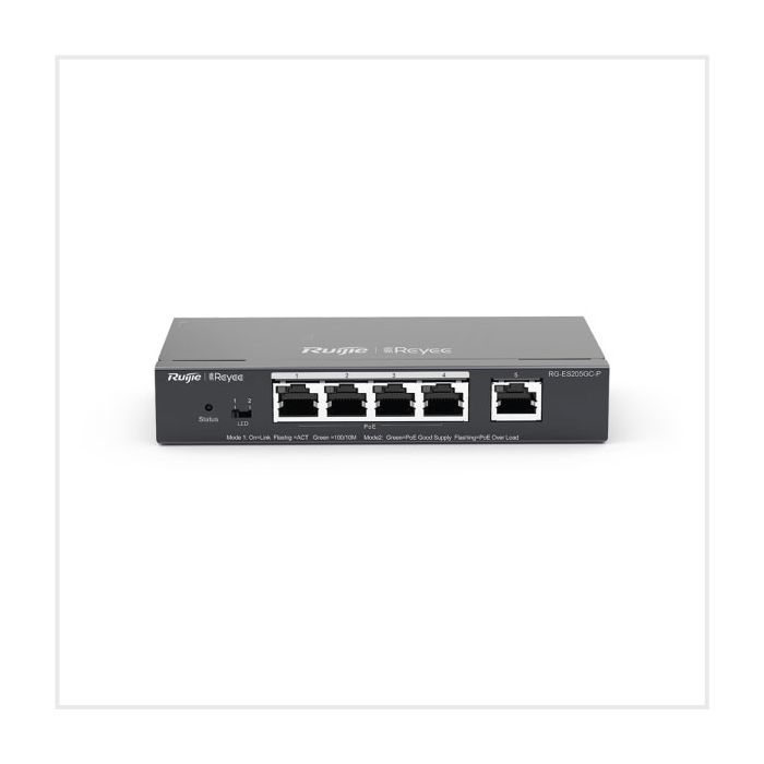 5-Port Gigabit Smart PoE Cloud-Managed Switch, RG-ES205GC-P 5-Port Gigabit Smart PoE Cloud-Managed Switch, RG-ES205GC-P