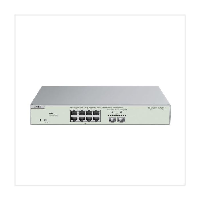 8-Port Multi-Gigabit Layer 2 Managed Switch, RG-NBS3300-8MG2XS-P 8-Port Multi-Gigabit Layer 2 Managed Switch, RG-NBS3300-8MG2XS-P