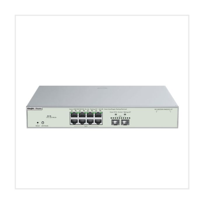 8-Port Multi-Gigabit Layer L2+ Managed PoE Switch, RG-NBS5300-8MG2XS-UP 8-Port Multi-Gigabit Layer L2+ Managed PoE Switch, RG-NBS5300-8MG2XS-UP
