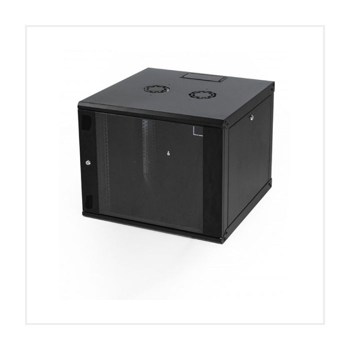Connectix RackyRax Wall Mounting Cabinet 12U c/w Inset Glass Door, RR-W5-12-G