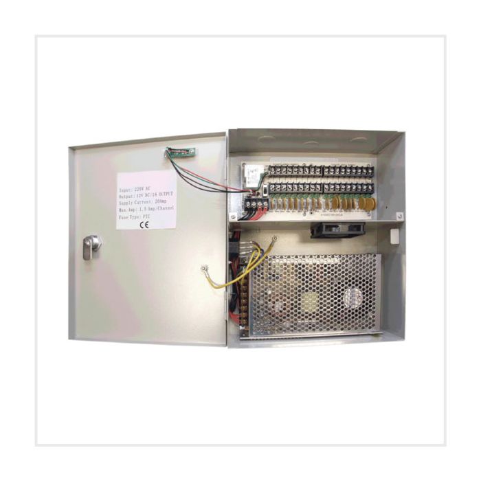 18 Port 20 Amp 12V Power Supply, TD-PSU-20A-18B