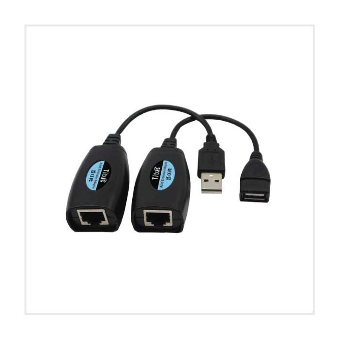 Titus USB Extender Over Single RJ45 Cat5e/6 Cable (45m), TD-USB-EXTENDER