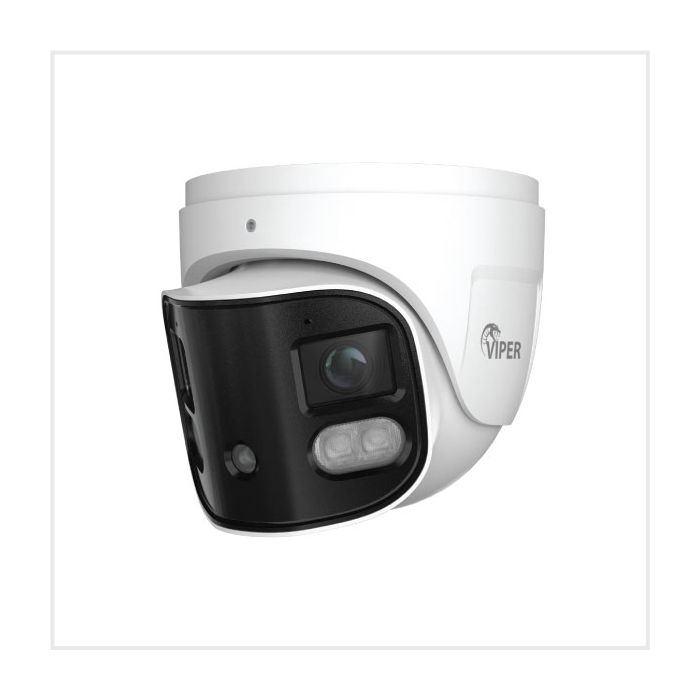 Viper 4K 180° Dual-Splicing Full-Colour Active Deterrent Turret Camera, TURVIP-4K180-FW-V2