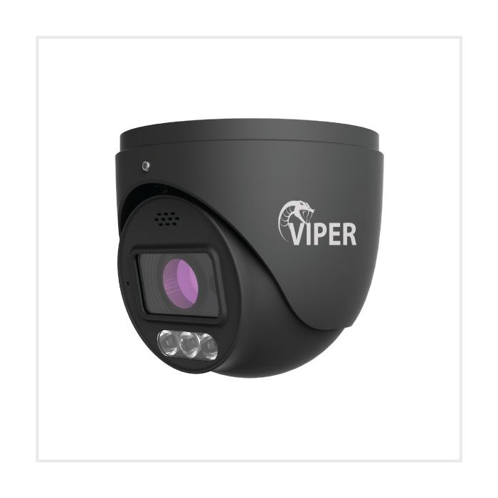6MP Fixed Smart Dual-Illumination Active Deterrent Turret Camera with Red & Blue Light Warning (Grey Housing), TURVIP6MP-AD2-FG
