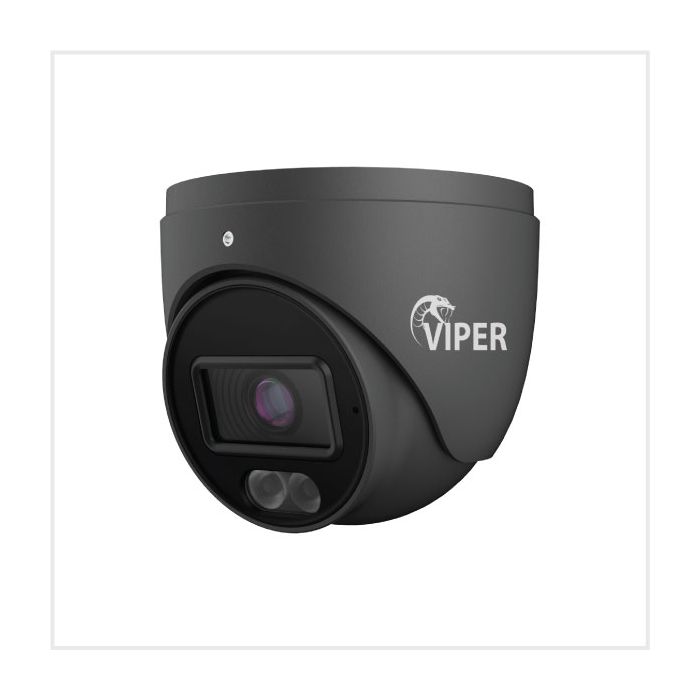 6MP Fixed Smart Dual-Illumination Turret Camera with People Detection (Grey Housing), TURVIPS4-6IL-FG