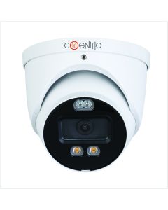 Cognitio 5MP HDCVI Full-Colour Fixed Lens Active Deterrence Turret Camera (White), COG5C-AD-TUR-FW