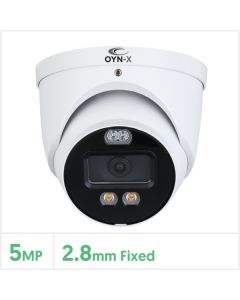 Eagle 5MP Fixed Lens HDCVI Full-colour Active Deterrence Turret Camera, EAGLE5C-AD-TUR-FW