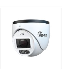 6MP Fixed Smart Dual-Illumination Active Deterrent Turret Camera with Red & Blue Light Warning (White Housing), TURVIP6MP-AD2-FW