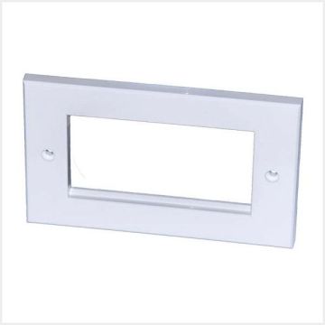 Connectix Compact Dual Gang Euro Faceplate White 100 x 50mm, 008-010-010-70