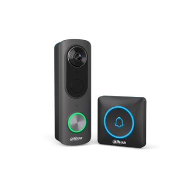 Door Bell Kit with Doorbell and Chime, Black, DH-VDKB01-BB