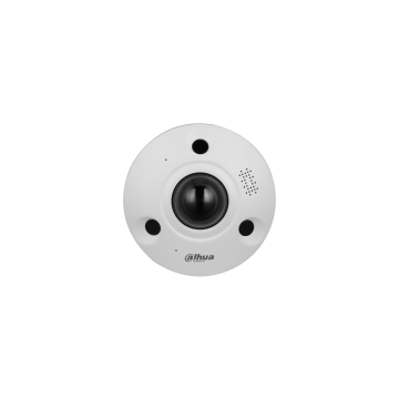 Dahua 8MP Vandal-proof IR Fisheye Camera featuring 1/1.7" CMOS sensor with low light performance and built-in IR illumination up to 10m., DH-IPC-EBW8842P-AS