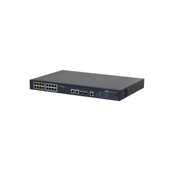 Dahua L2 Managed ePoE Switch with 16 ports and 240W power budget., DH-LR2218-16ET-240-V2