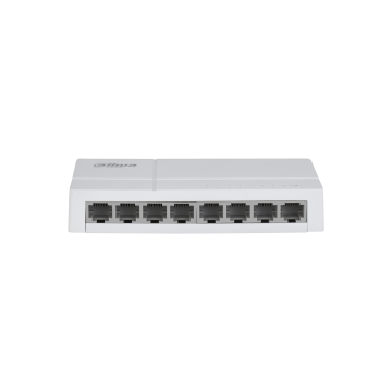 8-Port Fast Ethernet Switch supporting eight 10/100 Mbps adaptive ports., DH-SF1008L