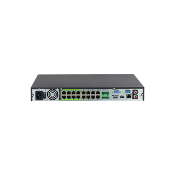 Dahua Network Video Recorder supporting up to 32MP IP cameras with Smart H.265+ compression and AI analytics., DHI-NVR5216-16P-EI2