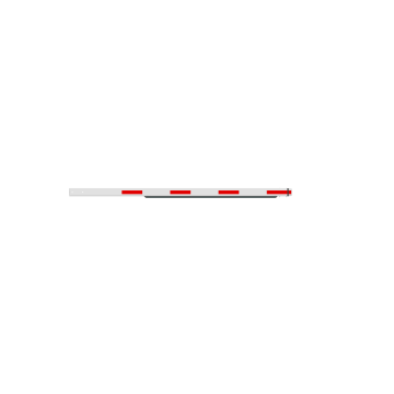 Telescopic boom gate arm extending 4.5 to 6 meters, constructed from aluminum alloy with anti-rust electrostatic spray coating., IPMECD-0262-M4560
