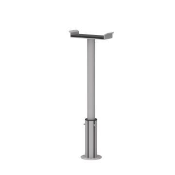 Supporting pole support for mounting security equipment., IPMECD-301X-00