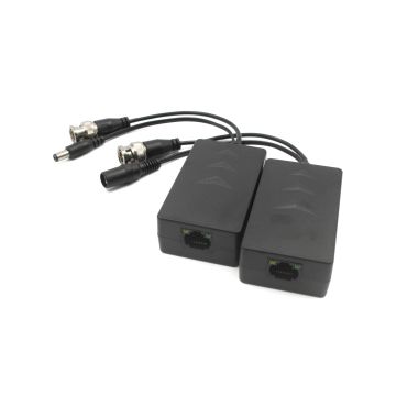 HDCVI Balun with Power Transmission - 4MP video transmission up to 200m, 1080P up to 250m, and power delivery up to 300m over coax cable., PFM801-4MP