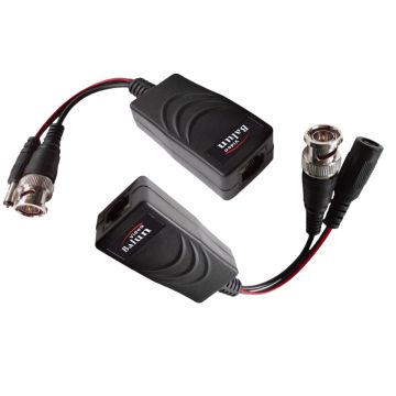 Video balun with power transmission supporting HDCVI 720P/1080P/4MP resolutions., PFM802