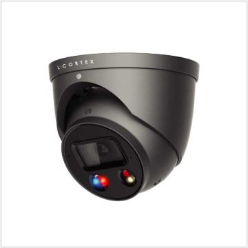 λ | Cortex 5MP Active Deterrent Turret Camera, CTX5C-IP-AD-TUR-S2FG