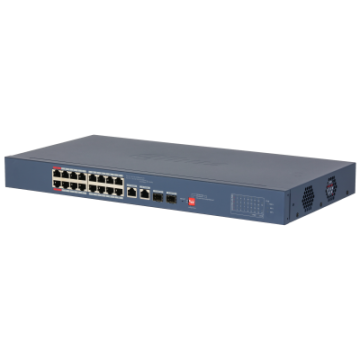 Dahua 16-Port PoE Network Switch with 2 Gigabit combo ports., DH-CS4218-16ET-135-V2