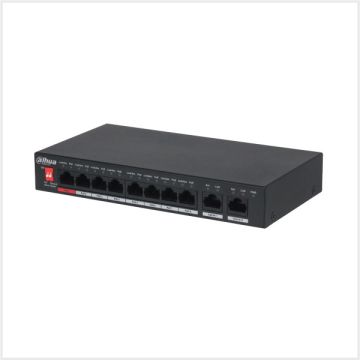 10-Port Unmanaged Desktop Switch with 8-Port PoE, DH-PFS3010-8ET-96-V2