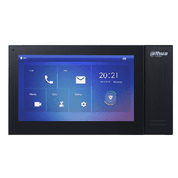Dahua 7-inch TFT Indoor Monitor Station with 1024x600 capacitive touchscreen., DHI-VTH2421FB-P-Black