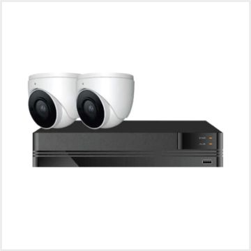 Kestrel IP CCTV Kit - 4 Channel 1TB Kestrel NVR with 2x 2MP IR Waterproof Dome Cameras, IP-KIT-KES-4-2