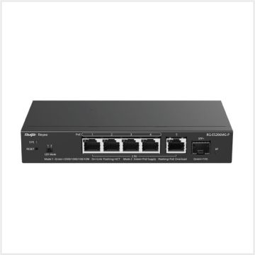 Reyee 5-Port 2.5G Cloud Managed PoE Switch, RG-ES206MG-P