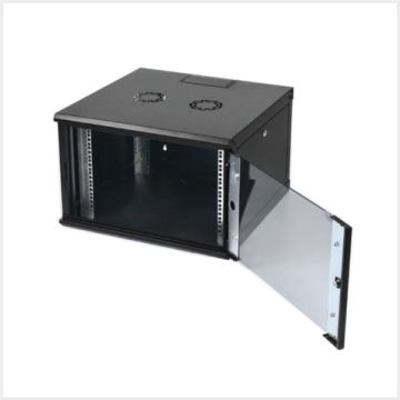 Connectix RackyRax Wall Mounting Cabinet 9U c/w Inset Glass Door, RR-W2-9-G